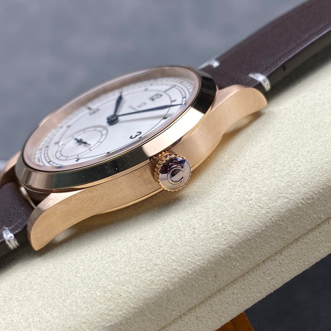 SPECIALITIES OLYMPIC GAMES COLLECTION  WATCH ROSE GOLD CASE WITH RUSSET BROWN LEATHER STRAP