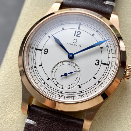 SPECIALITIES OLYMPIC GAMES COLLECTION  WATCH ROSE GOLD CASE WITH RUSSET BROWN LEATHER STRAP