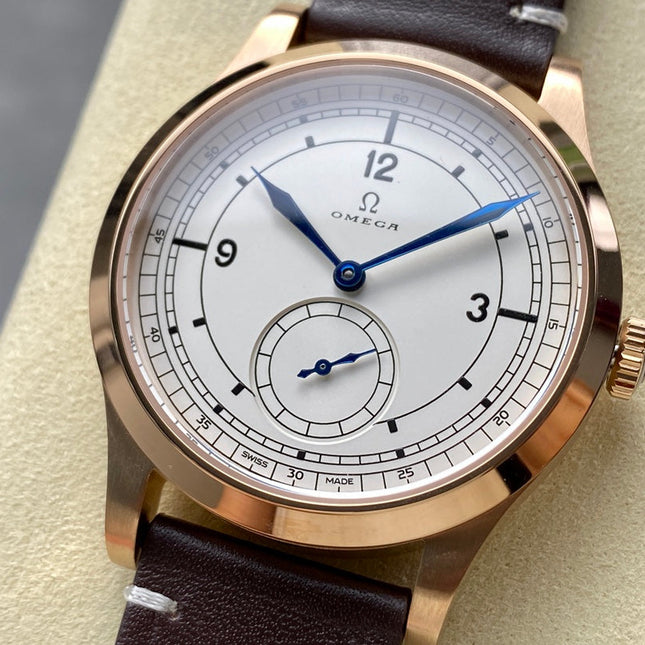 SPECIALITIES OLYMPIC GAMES COLLECTION  WATCH ROSE GOLD CASE WITH RUSSET BROWN LEATHER STRAP
