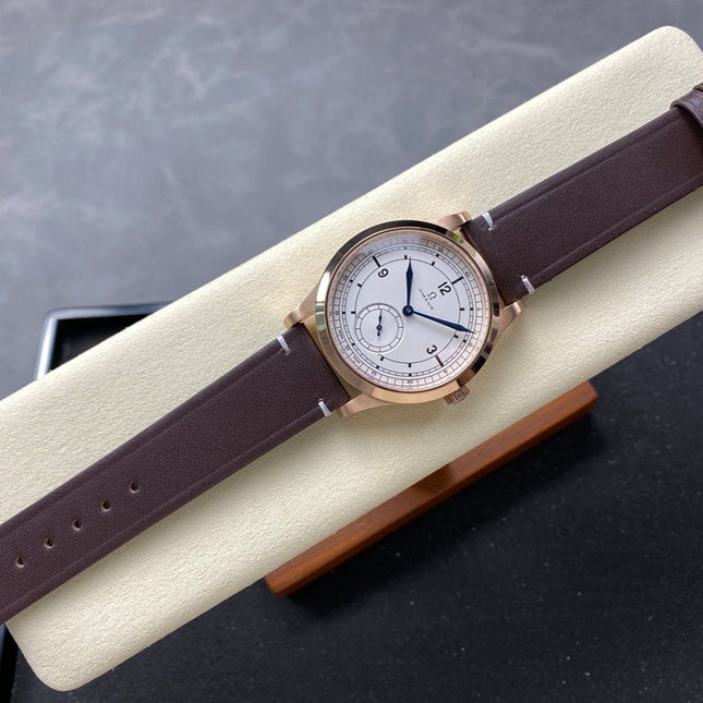 SPECIALITIES OLYMPIC GAMES COLLECTION  WATCH ROSE GOLD CASE WITH RUSSET BROWN LEATHER STRAP