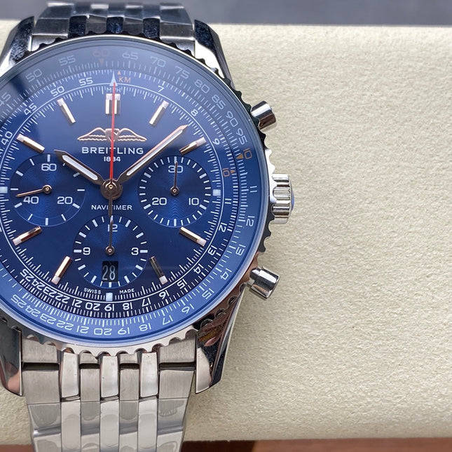 NAVITIMER B01 CHRONOGRAPH 43 ALL STEEL BLUE DIAL