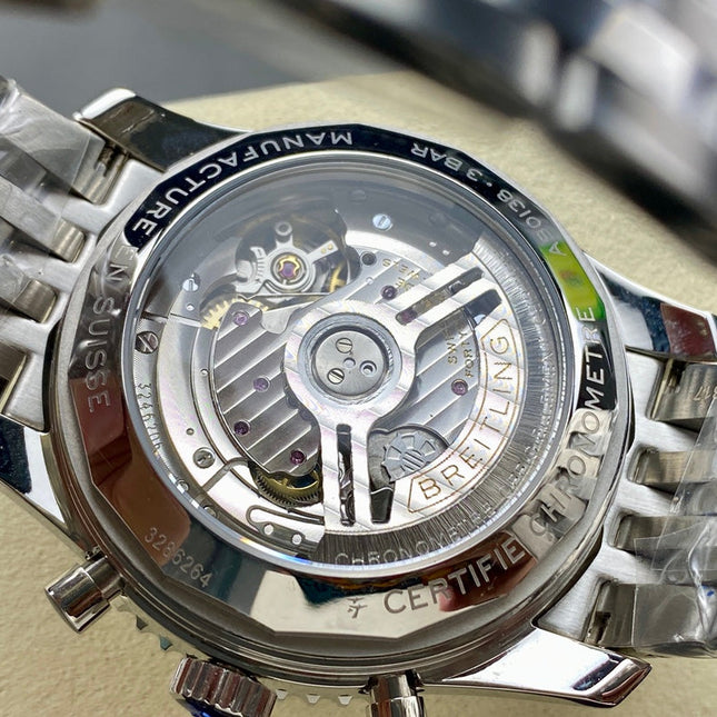 NAVITIMER B01 CHRONOGRAPH 43 ALL STEEL BLACK MIX WHITE DIAL