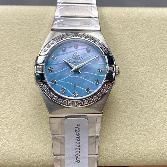 CONSTELLATION PETITE WATCH SILVER CASE WITH SAPPHIRE BLUE DIAL