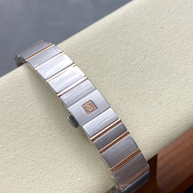 CONSTELLATION PETITE WATCH SILVER AND ROSE GOLD CASE