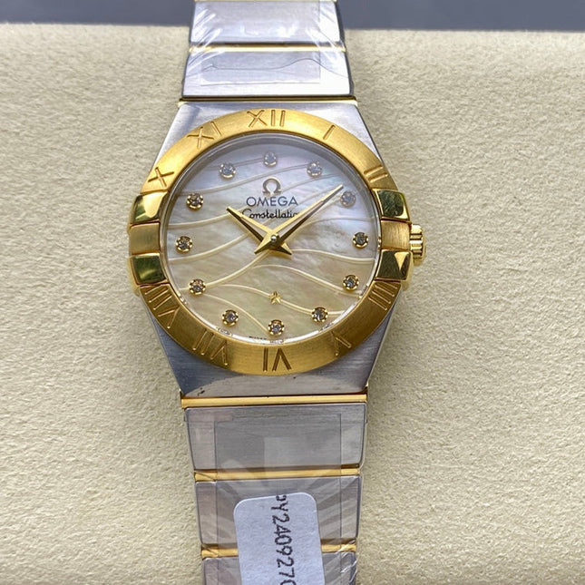 CONSTELLATION PETITE WATCH SILVER AND GOLD CASE