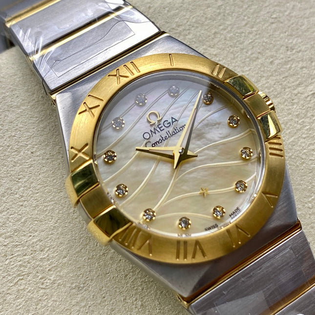 CONSTELLATION PETITE WATCH SILVER AND GOLD CASE