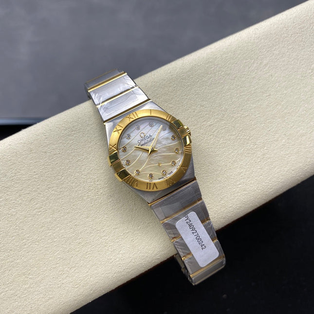 CONSTELLATION PETITE WATCH SILVER AND GOLD CASE