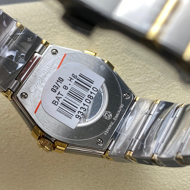CONSTELLATION PETITE WATCH SILVER AND GOLD CASE WITH CRYSTALS