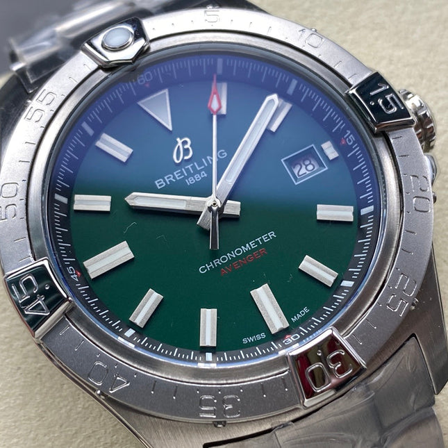 AVENGER AUTOMATIC 42 ALL STEEL GREEN DIAL