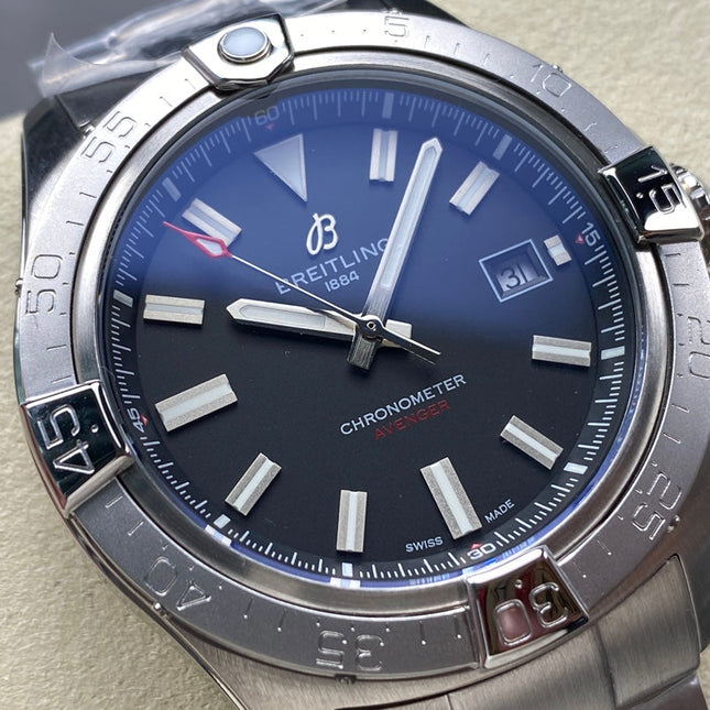 AVENGER AUTOMATIC 42 ALL STEEL BLACK DIAL