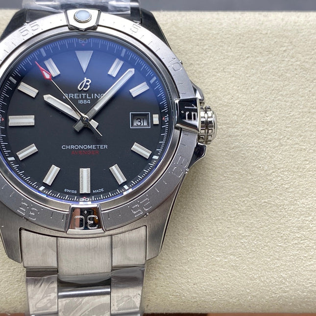 AVENGER AUTOMATIC 42 ALL STEEL BLACK DIAL