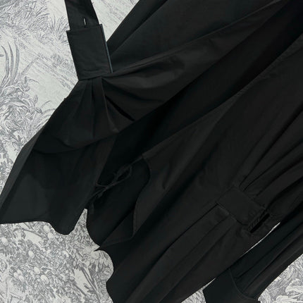 Loewe 25 Wrinkled Lace-up Shirt Black Cotton
