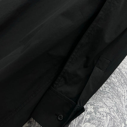 Loewe 25 Wrinkled Lace-up Shirt Black Cotton