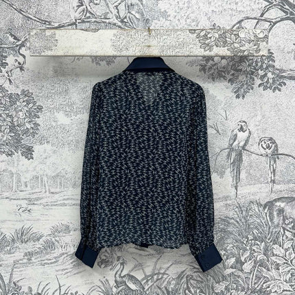 CC 25 Full-printed Logo Two-piece Shirt Dark Blue Polyester Fiber