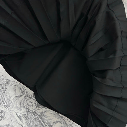 Loewe 25 Pleated Short Skirt Black Polyester Fiber