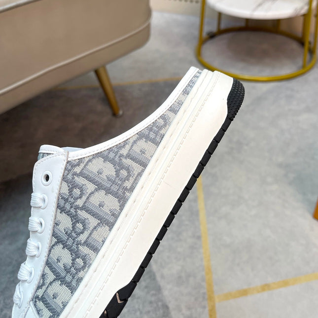 CD RETRO MULE WHITE AND BEIGE CALFSKIN