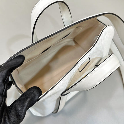 FENDI 27 BAG IN WHITE CALFSKIN WITH GOLD HARDWARE