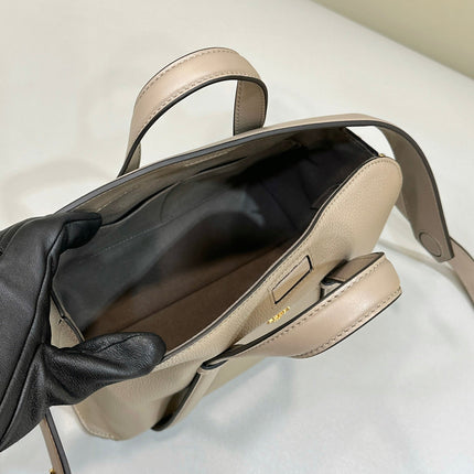 FENDI 27 BAG IN TAN BROWN CALFSKIN WITH GOLD HARDWARE