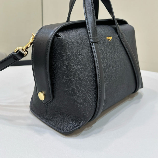 FENDI 27 BAG IN BLACK CALFSKIN WITH GOLD HARDWARE