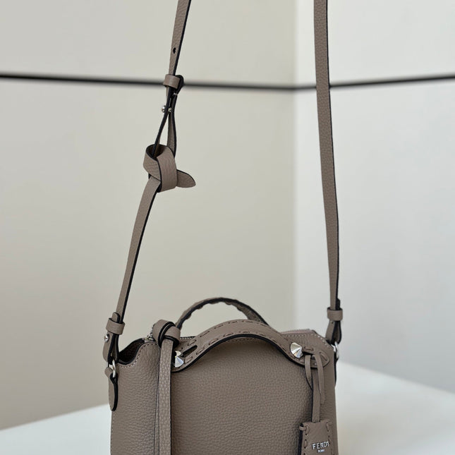 BY THE WAY SELLERIA MINI 20 IN MEDIUM BROWN GRAINED CALFSKIN