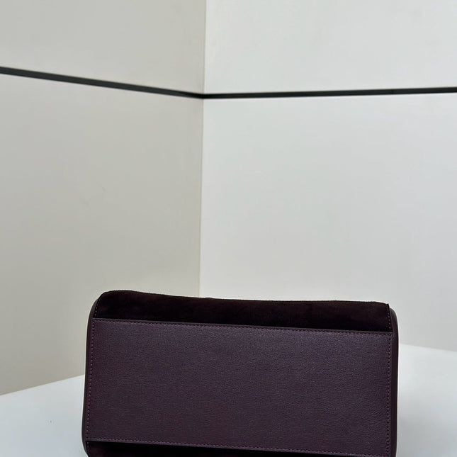 ORIGAMI MINI 19 IN WINE RED LAMBSKIN AND SUEDE