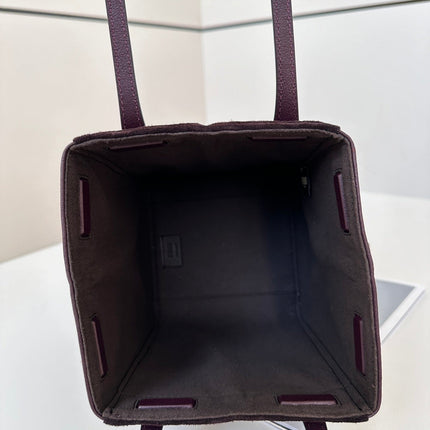 ORIGAMI MINI 19 IN WINE RED LAMBSKIN AND SUEDE