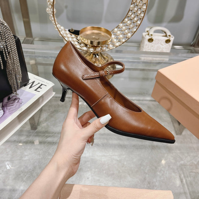 Slingback Shoes Chestnut Beads