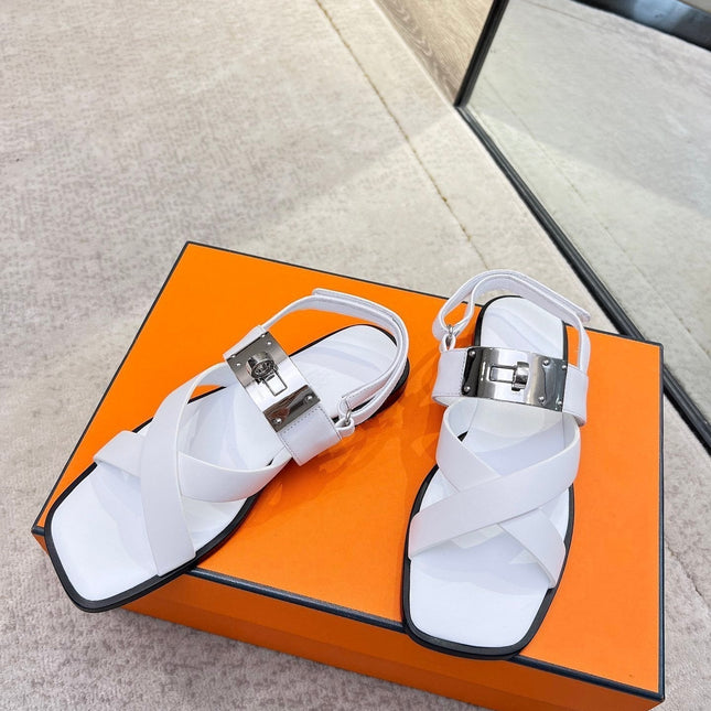 Ines sandal white calfskin