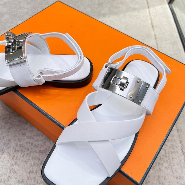 Ines sandal white calfskin