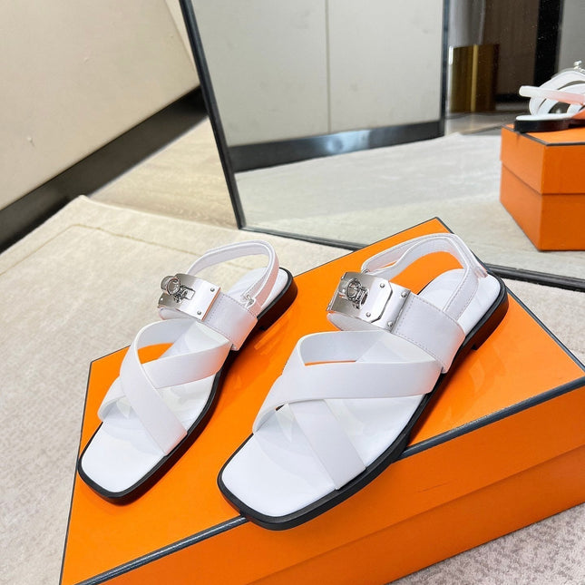 Ines sandal white calfskin