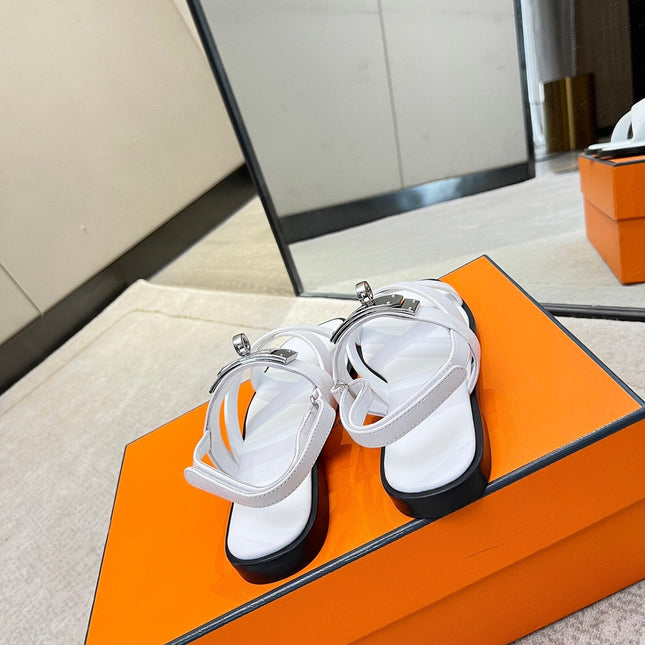 Ines sandal white calfskin