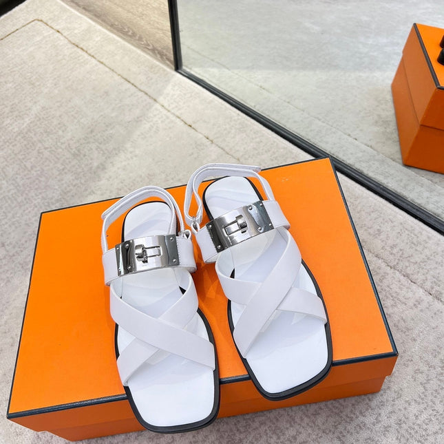 Ines sandal white calfskin