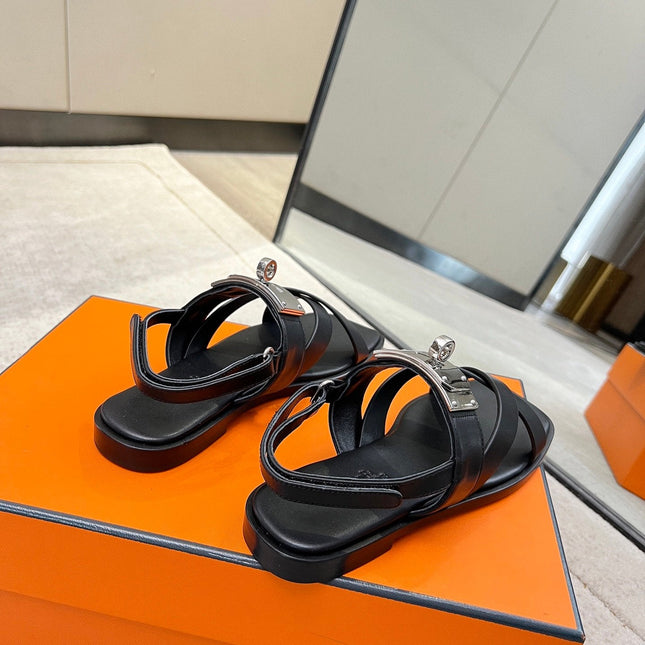 Ines sandal black calfskin