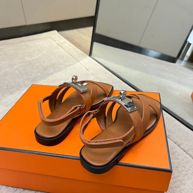 Ines sandal brown calfskin