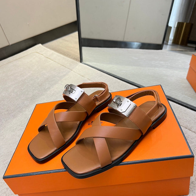 Ines sandal brown calfskin