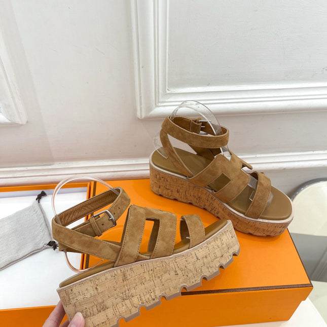 Havane 30 Sandal Brown Suede