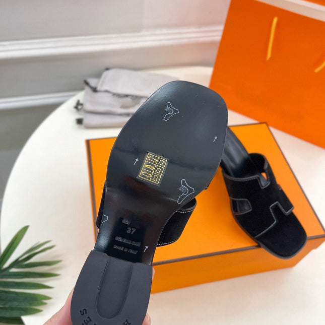 HELIA 60 SANDAL BLACK SUEDE