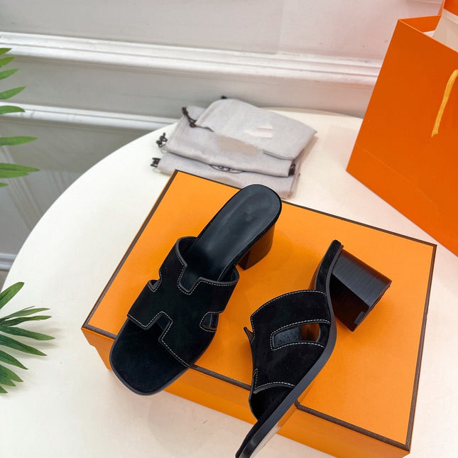 HELIA 60 SANDAL BLACK SUEDE