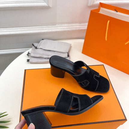 HELIA 60 SANDAL BLACK SUEDE