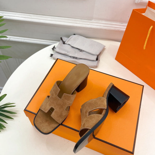 HELIA 60 SANDAL BROWN SUEDE