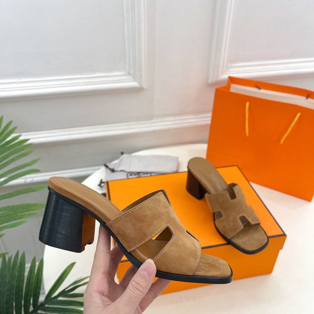 HELIA 60 SANDAL BROWN SUEDE