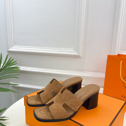 HELIA 60 SANDAL BROWN SUEDE