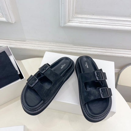 DAD SANDAL MULE IN BLACK SUEDE