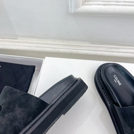DAD SANDAL MULE IN BLACK SUEDE