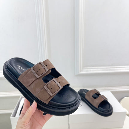 DAD SANDAL MULE IN MEIDUM BROWN SUEDE
