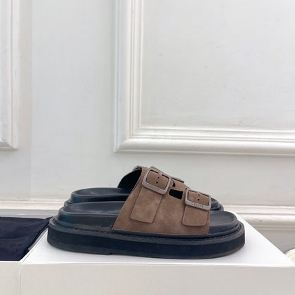 DAD SANDAL MULE IN MEIDUM BROWN SUEDE