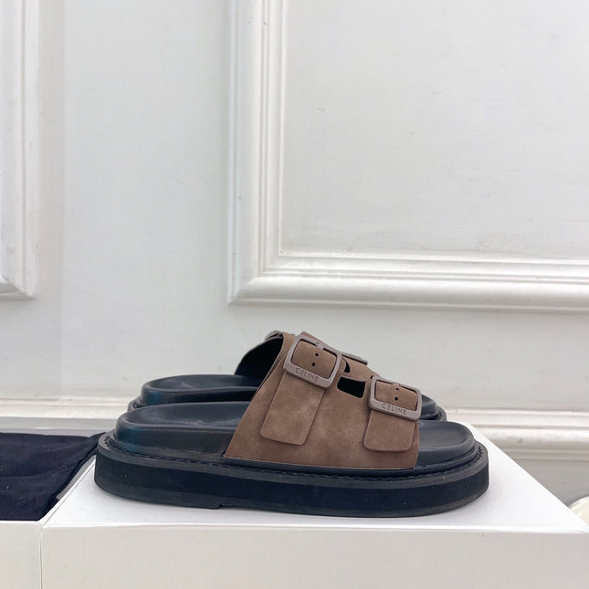 DAD SANDAL MULE IN MEIDUM BROWN SUEDE
