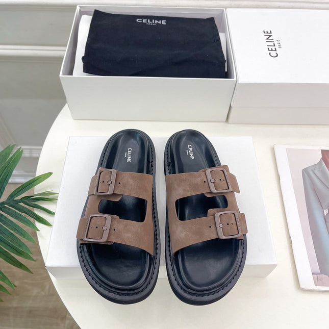 DAD SANDAL MULE IN MEIDUM BROWN SUEDE