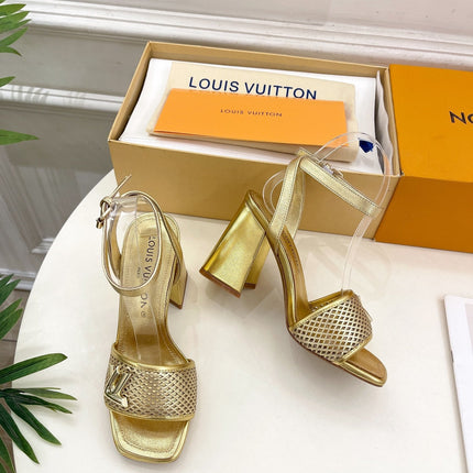 LV WOMEN HIGH SANDAL IN GOLDEN CALFSKIN