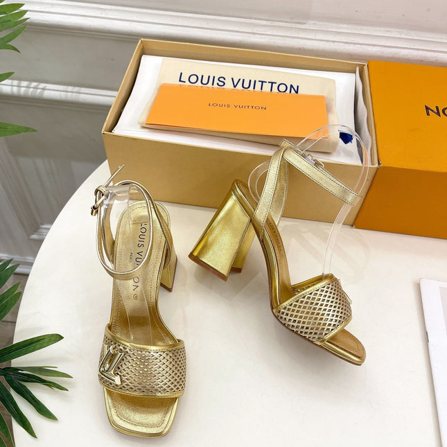 LV WOMEN HIGH SANDAL IN GOLDEN CALFSKIN